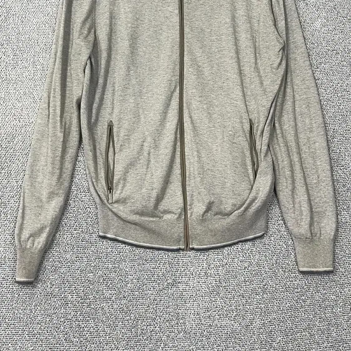 마시모두띠 코튼 캐시미어 그레이 니트 집업 XL 상품이미지4