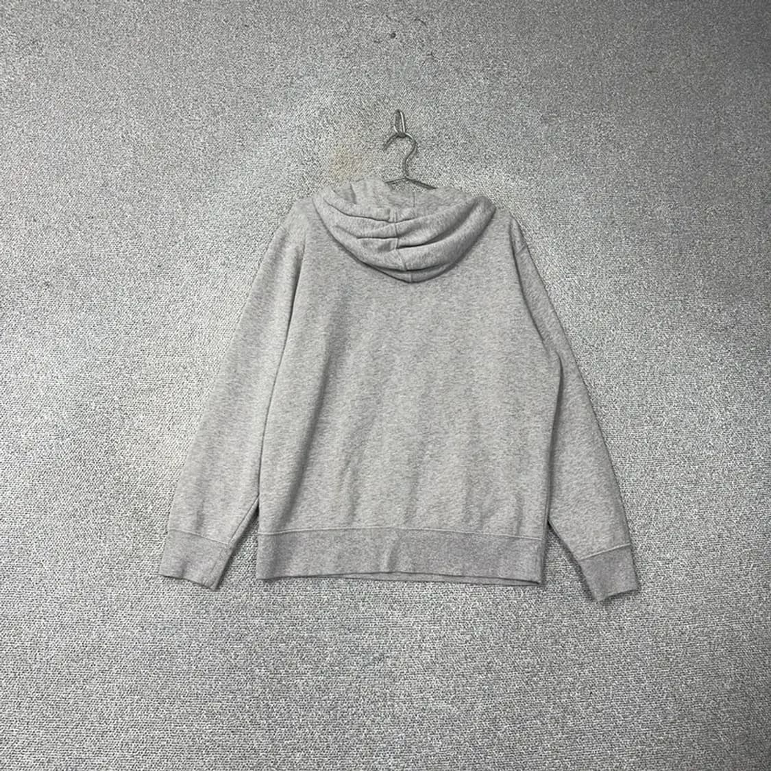 뉴발란스 프린팅 로고 그레이 오버핏 후드티 L 상품이미지2