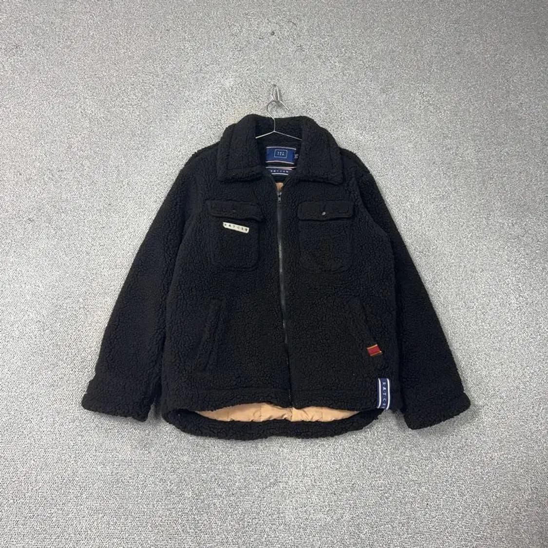 로맨틱 크라운 블랙 양털 로고 플리스 후리스 자켓 M 상품이미지1