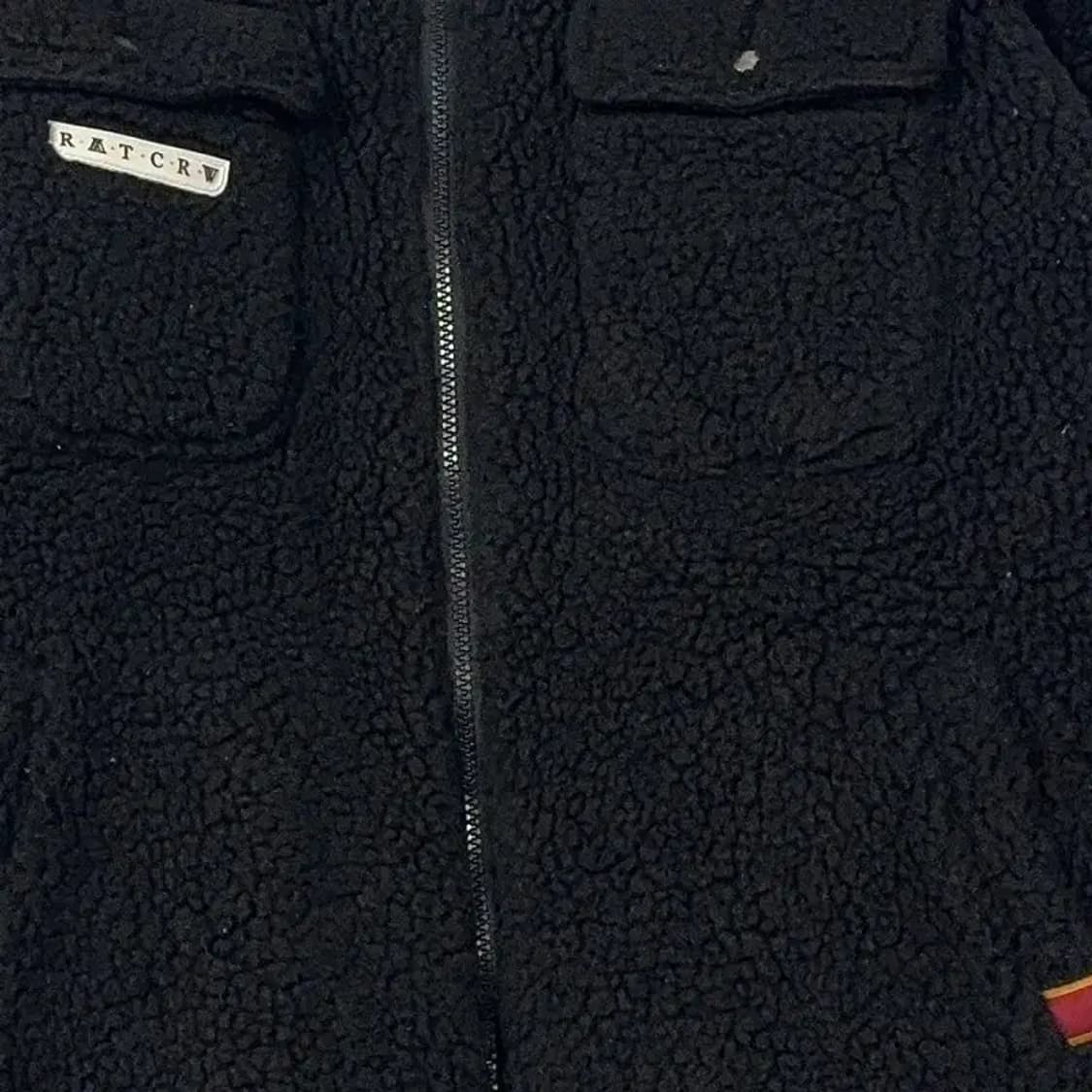 로맨틱 크라운 블랙 양털 로고 플리스 후리스 자켓 M 상품이미지3