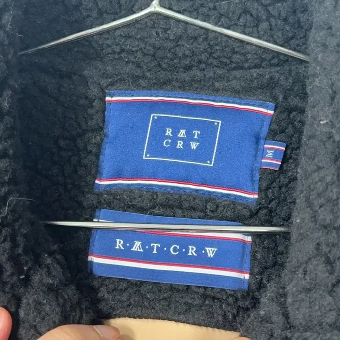 로맨틱 크라운 블랙 양털 로고 플리스 후리스 자켓 M 상품이미지4