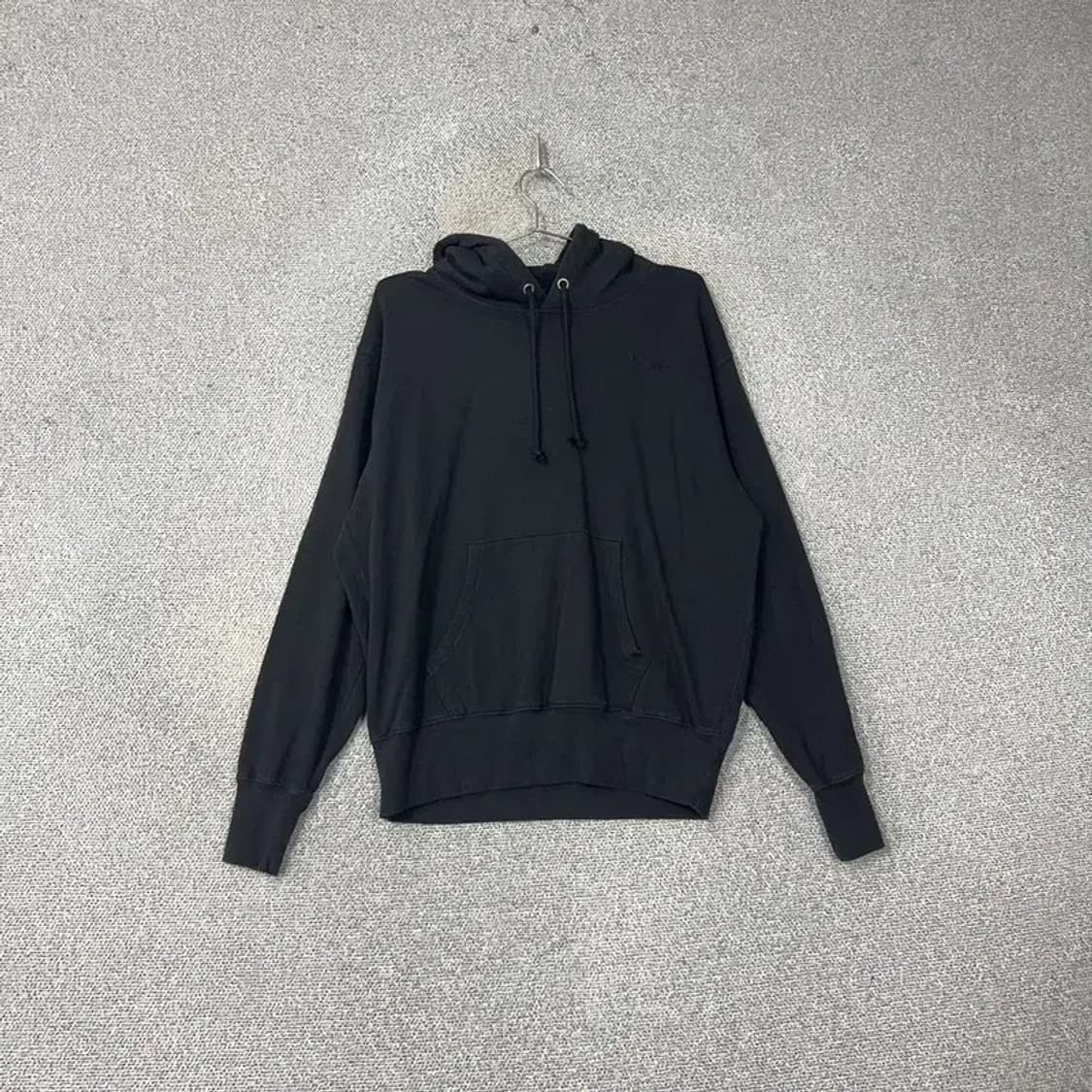 챔피온 빈티지 올블랙 오버핏 후드티 S 상품이미지1