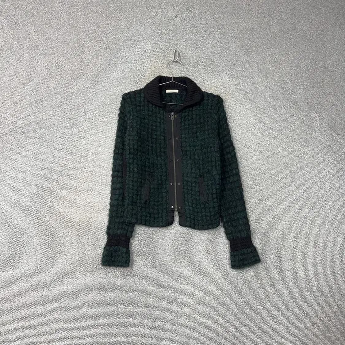 시스템 여성 한섬 그린 클래식 울 니트 카라 집업 F 상품이미지1