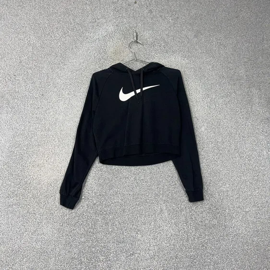 나이키 빅스우시 프린팅 블랙 크롭 후드티 S 상품이미지1