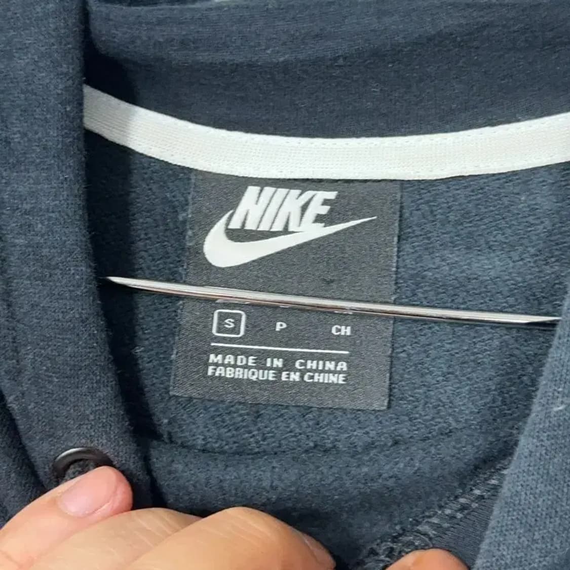 나이키 빅스우시 프린팅 블랙 크롭 후드티 S 상품이미지3