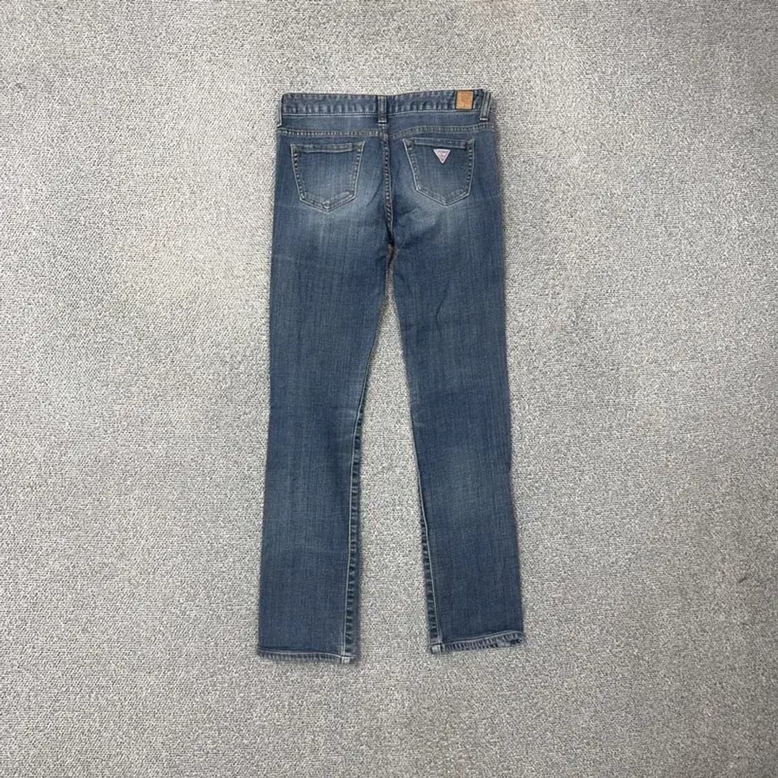 게스 진스 여성 워싱 일자핏 청바지 데님팬츠 26 상품이미지2