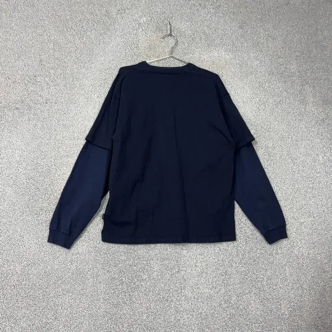 커버낫 딥 네이비 로고 레이어드 긴팔티 M 상품이미지2