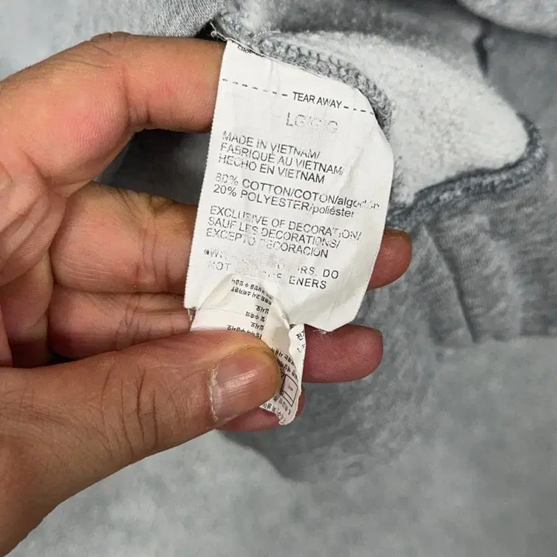 언더아머 센터로고 오버핏 라이트 그레이 남성 맨투맨 L 상품이미지4