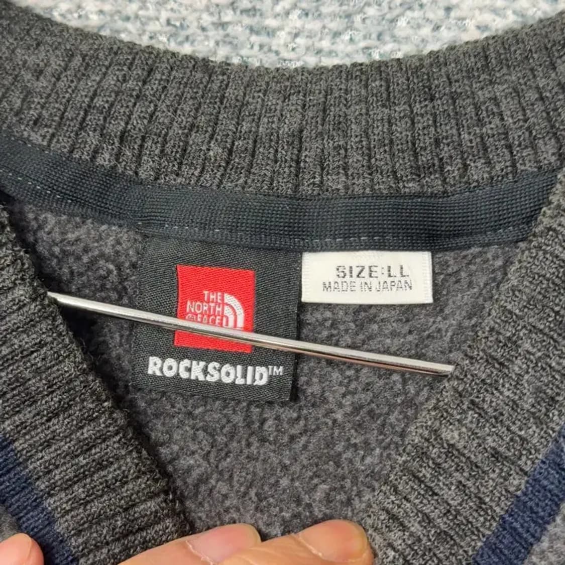 노스페이스 재팬 락솔리드 니트 조끼 LL 상품이미지5