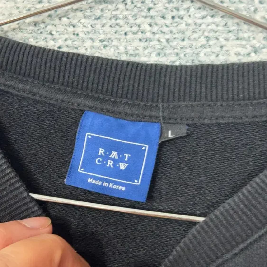 로맨틱크라운 캐주얼 블랙 맨투맨 L 상품이미지3