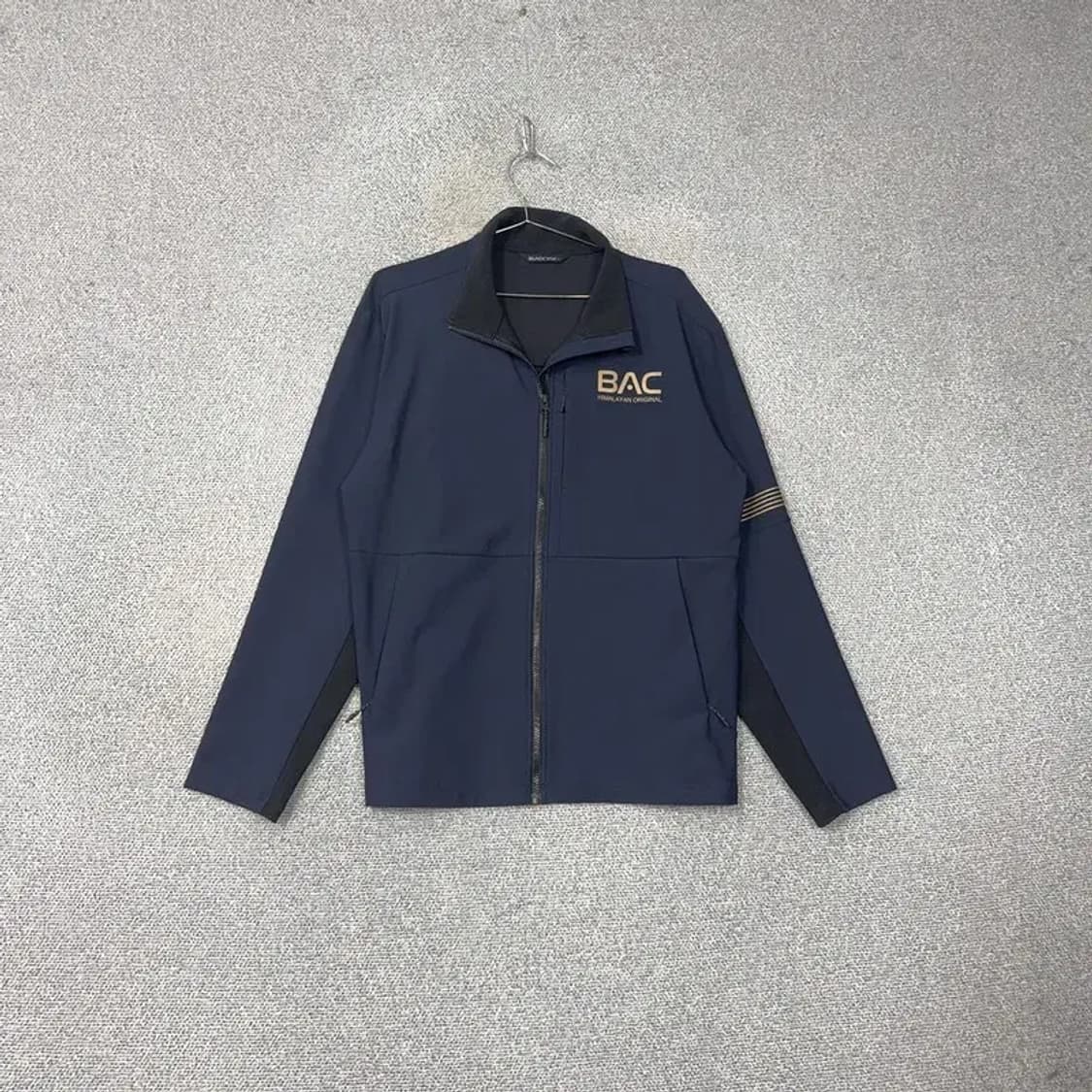 블랙야크 네이비 로고 남성 기능성 운동 집업 자켓 저지 110 상품이미지1