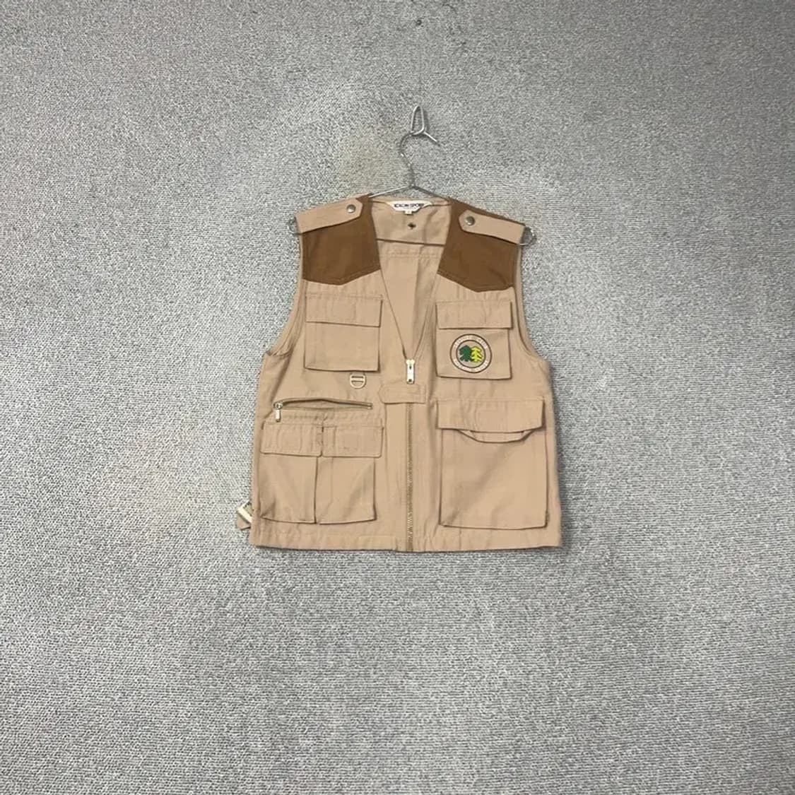 코오롱 빈티지 사파리 베이지 피싱 낚시 포켓 조끼 M 상품이미지1