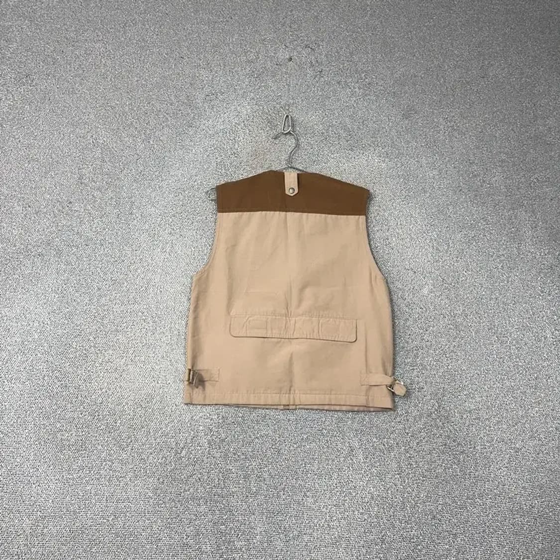 코오롱 빈티지 사파리 베이지 피싱 낚시 포켓 조끼 M 상품이미지2