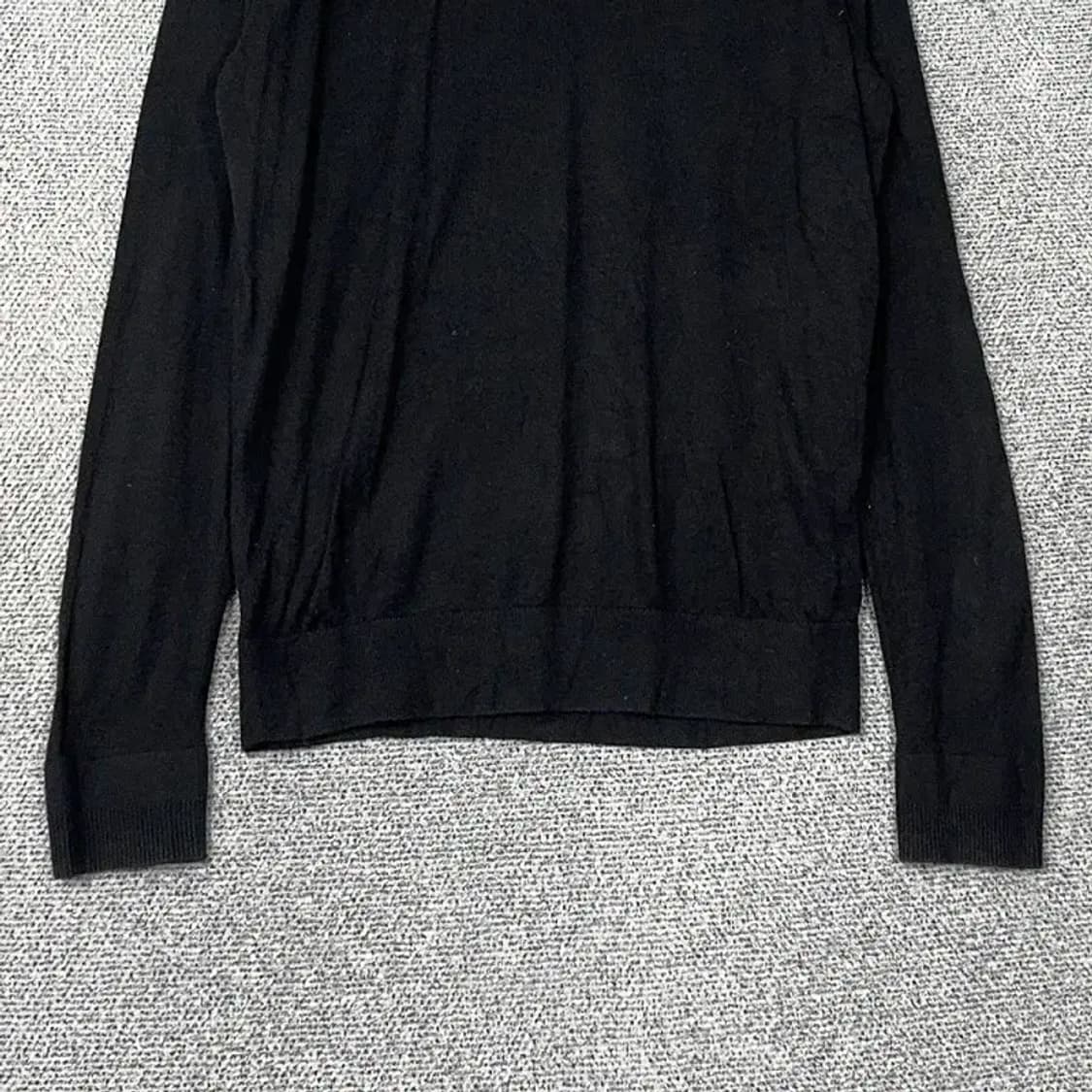 타미힐피거 블랙 실크 면 코튼 로고 니트 S 상품이미지4