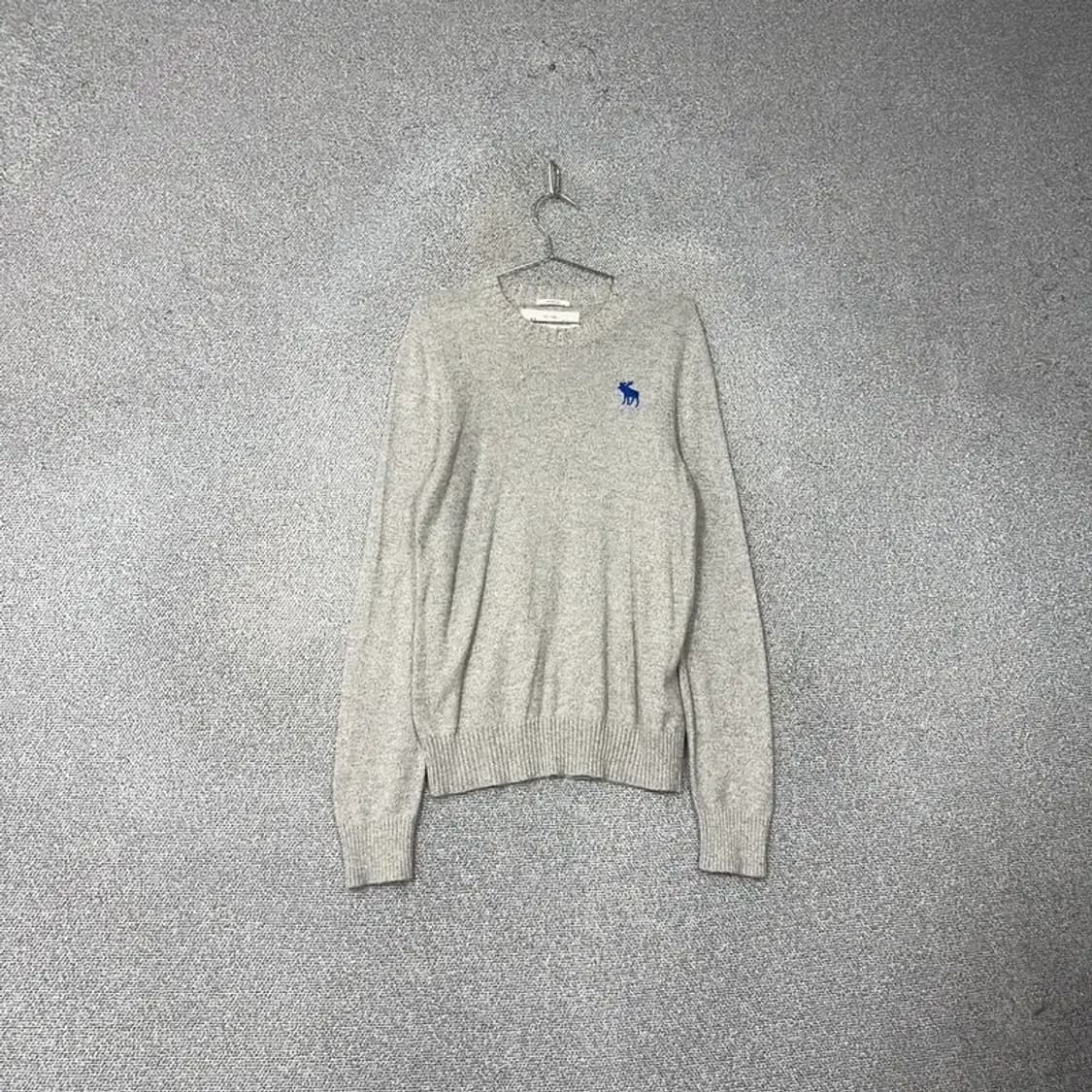 아베크롬비 블루 사슴 로고 그레이 니트 L 상품이미지1