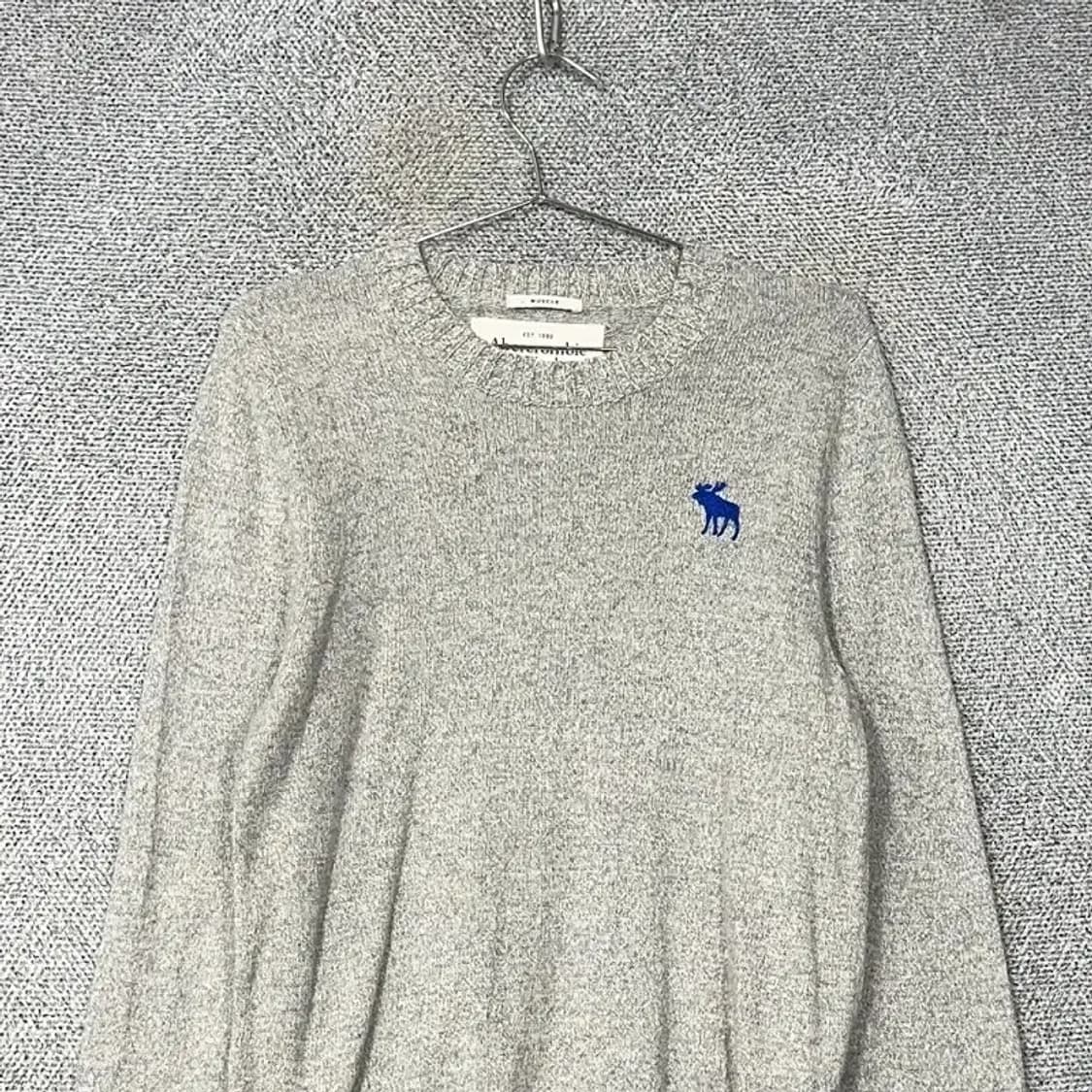 아베크롬비 블루 사슴 로고 그레이 니트 L 상품이미지3