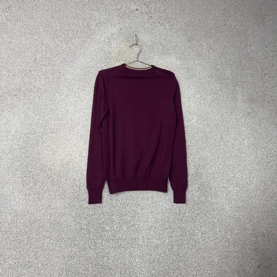 프레드페리 와인 로고 버건디 울 니트 S 상품이미지2