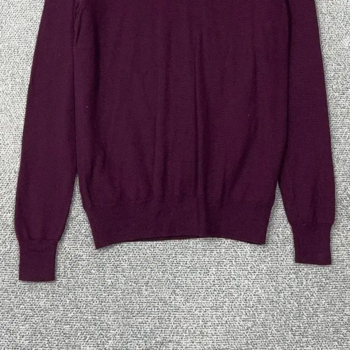 프레드페리 와인 로고 버건디 울 니트 S 상품이미지4