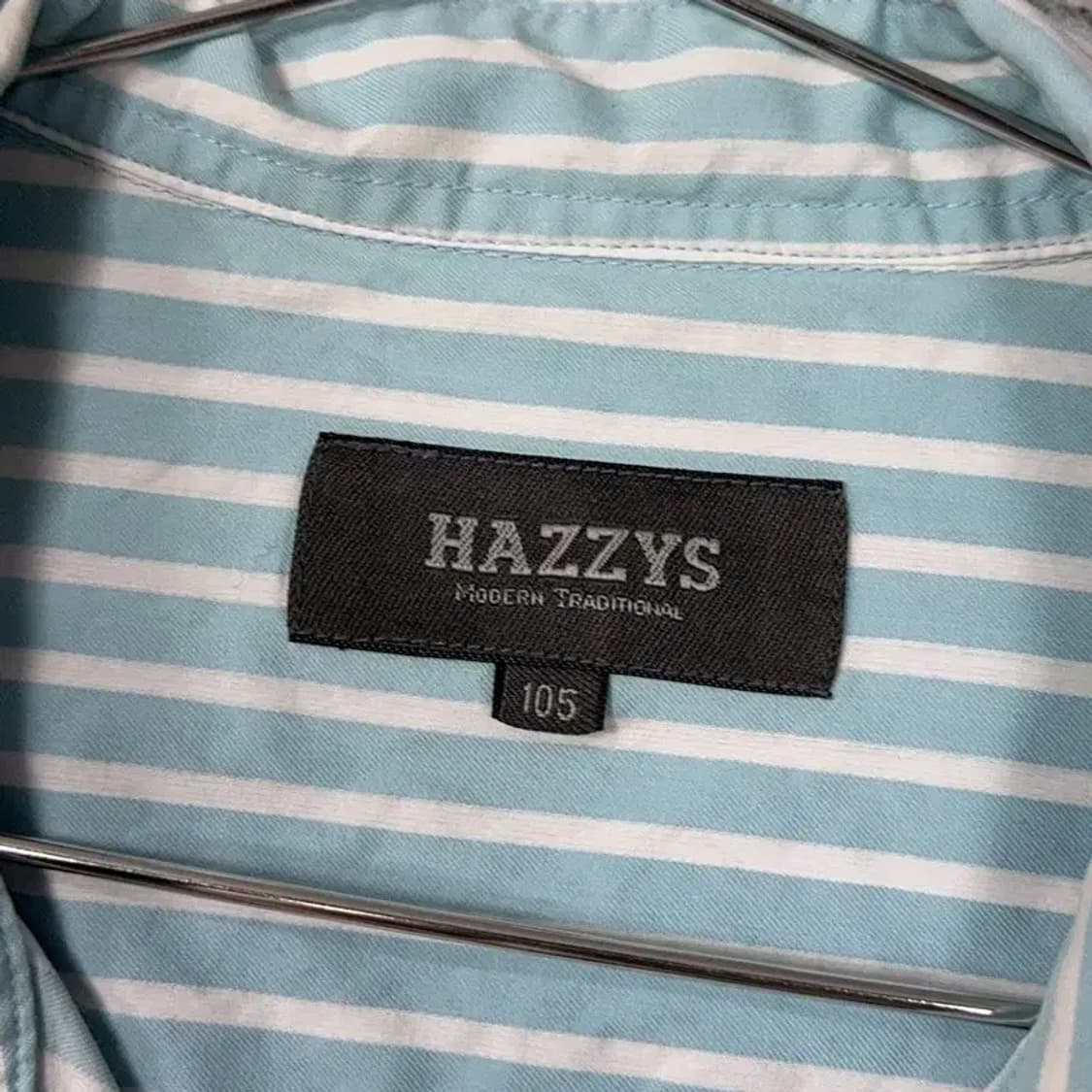 해지스 스트라이프 라이트 블루 셔츠 105 상품이미지3