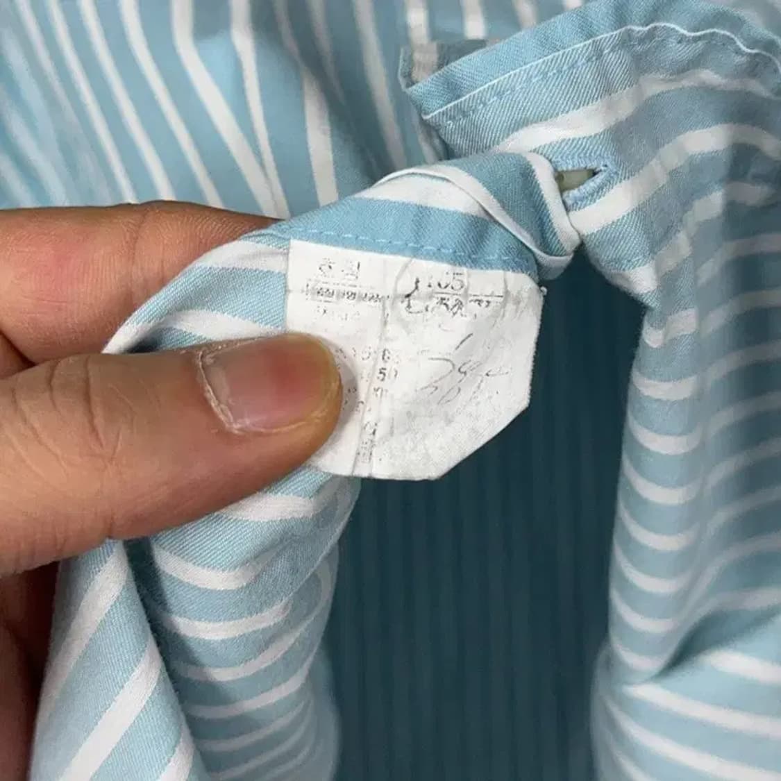 해지스 스트라이프 라이트 블루 셔츠 105 상품이미지4