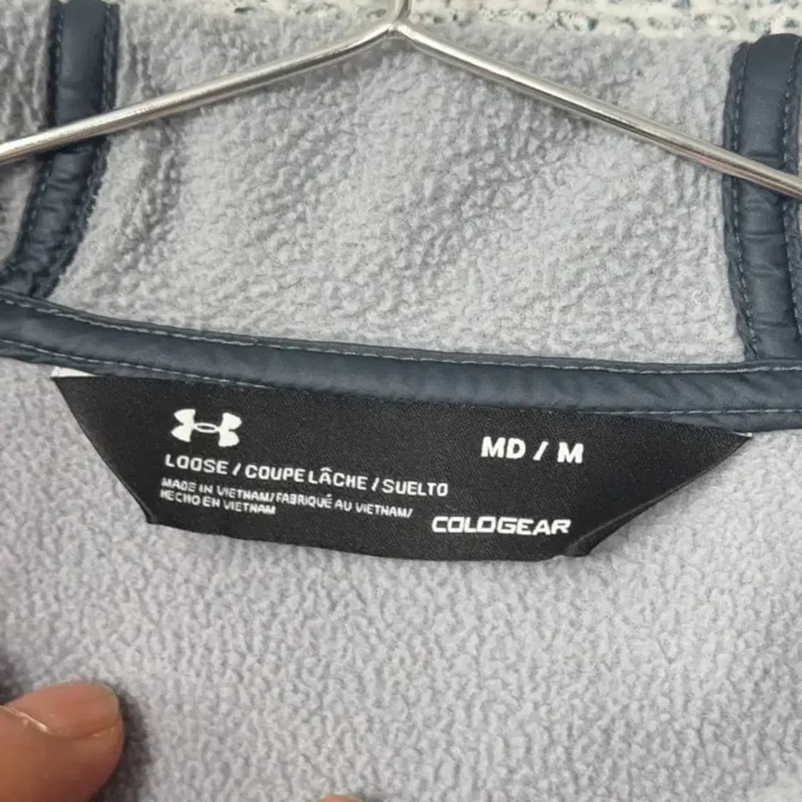 언더아머 기능성 로고 그레이 후드집업 M 상품이미지3