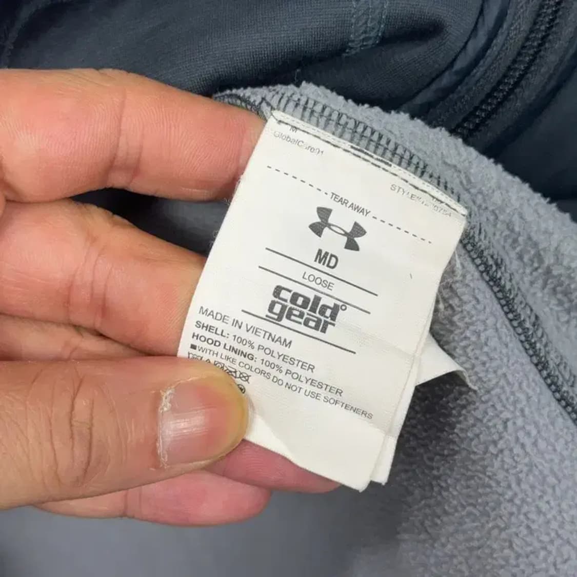 언더아머 기능성 로고 그레이 후드집업 M 상품이미지4