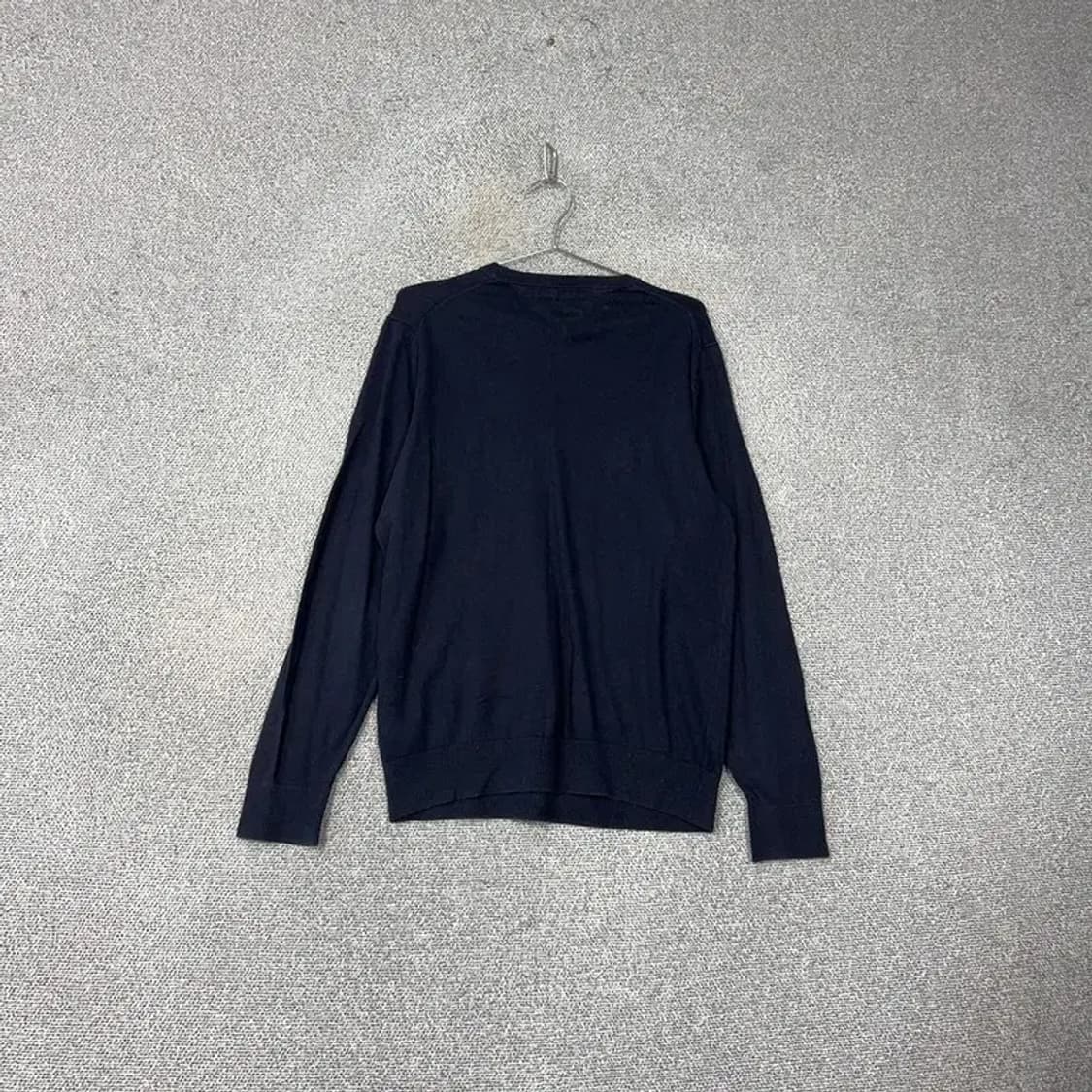 타미힐피거 네이비 코튼 캐시미어 브이넥 니트 L 상품이미지2