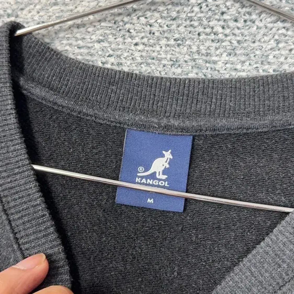 캉골 프린팅 로고 남성 딥 그레이 캐주얼 맨투맨 M 상품이미지3