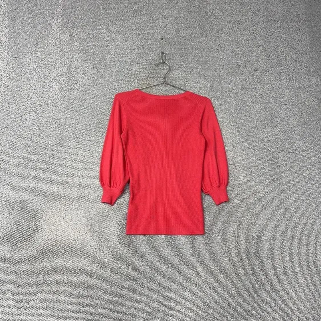 라코스테 레여성 로고 코랄 코튼 7부 니트 S 상품이미지2