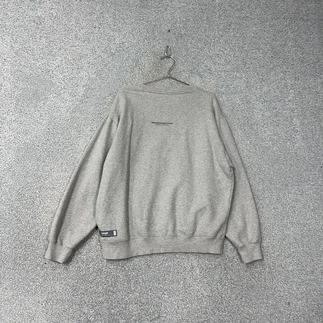 마하그리드 로고 프린팅 그레이 맨투맨 L 상품이미지2