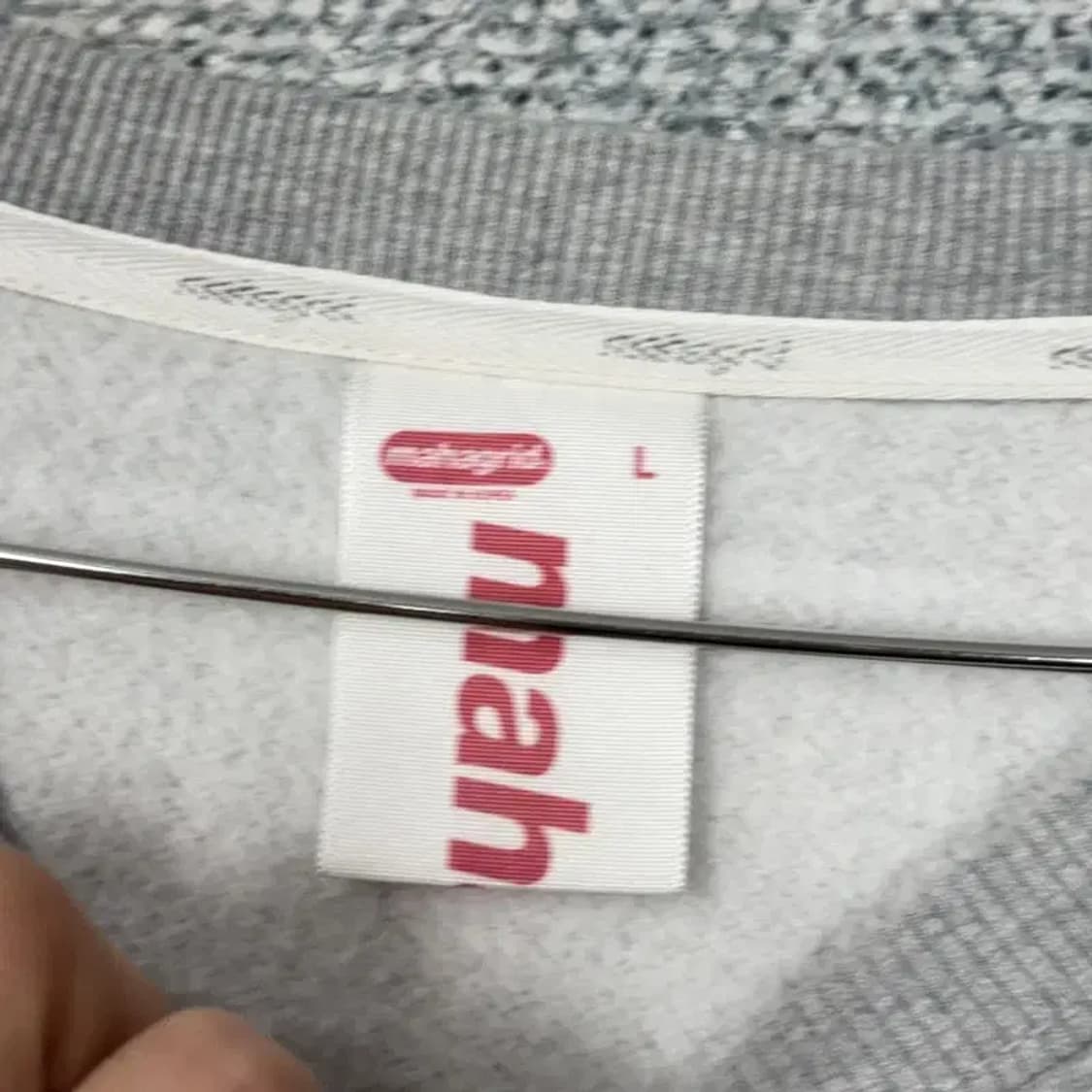 마하그리드 로고 프린팅 그레이 맨투맨 L 상품이미지3