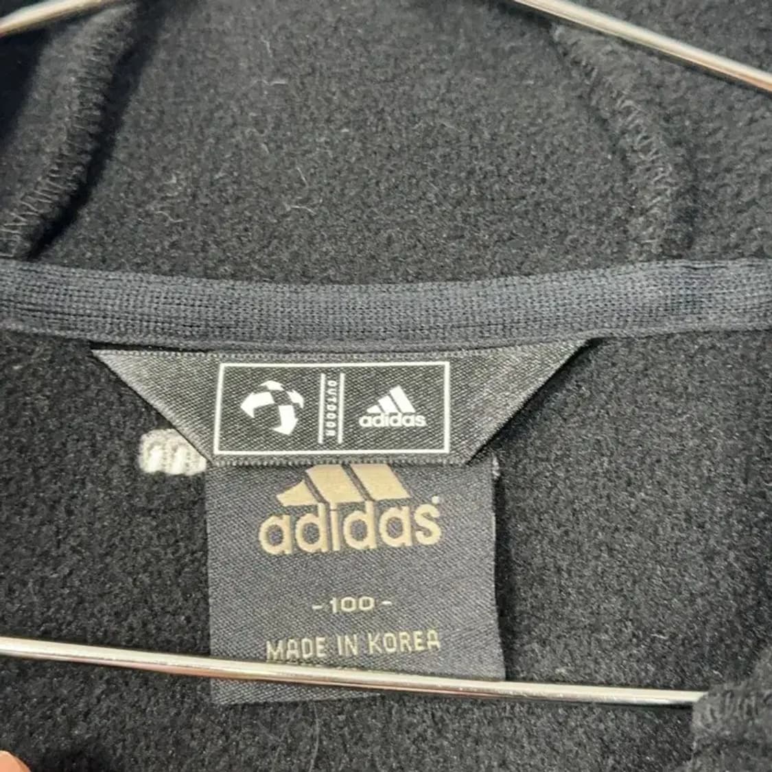 아디다스 블랙 플리스 후드집업 100 상품이미지3