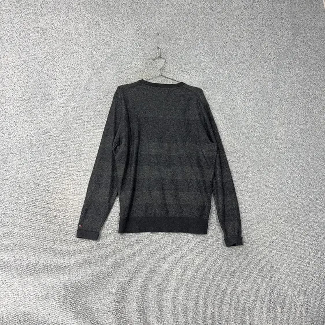 타미힐피거 그레이 스트라이프 로고 니트 XL 상품이미지2