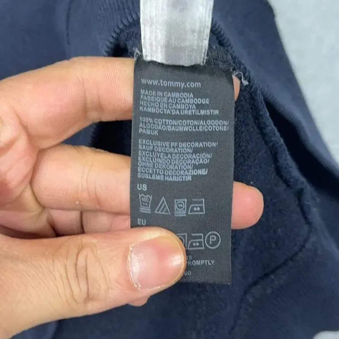 타미힐피거 로고 네이비 맨투맨 S 상품이미지6