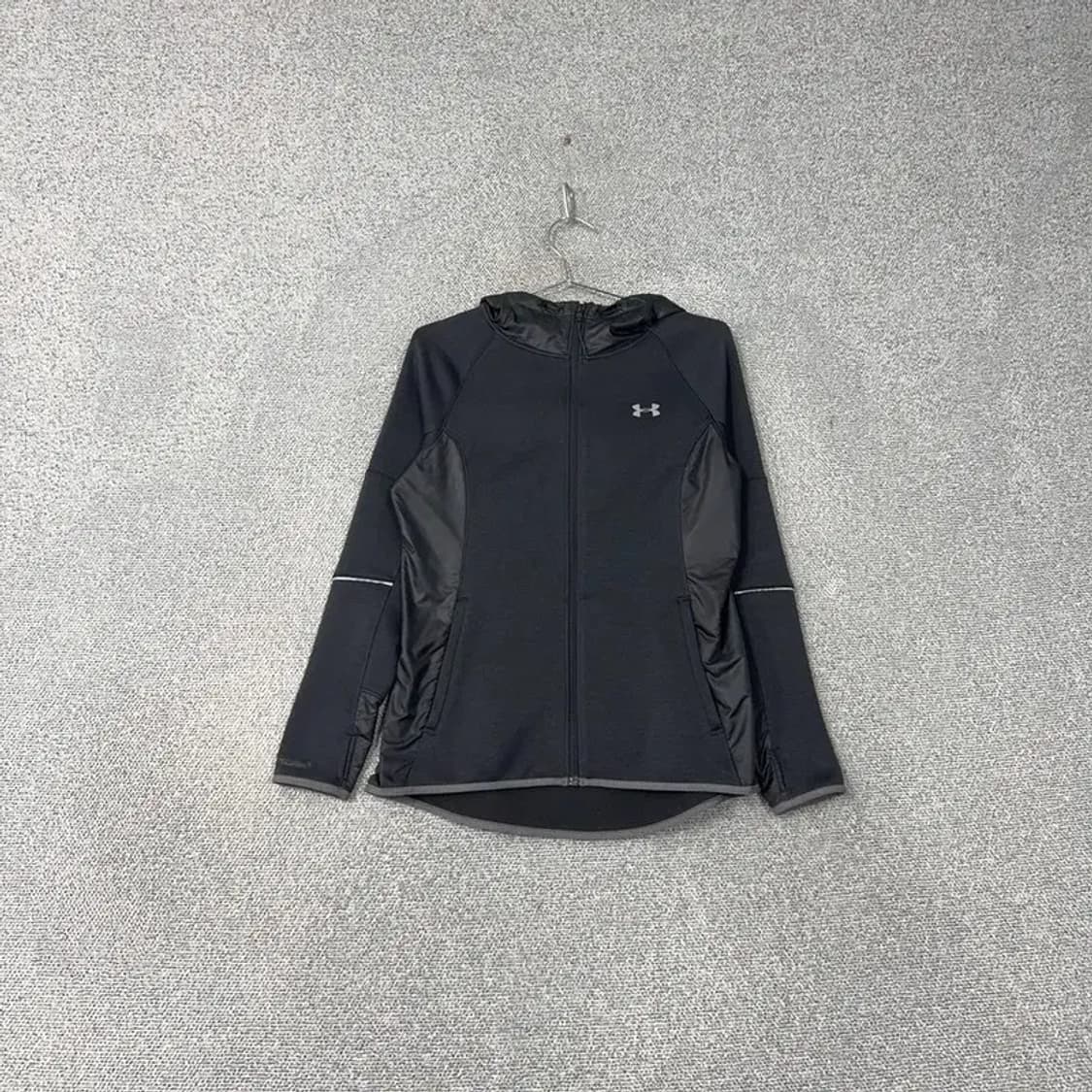 언더아머 기능성 로고 블랙 후드집업 M 상품이미지1