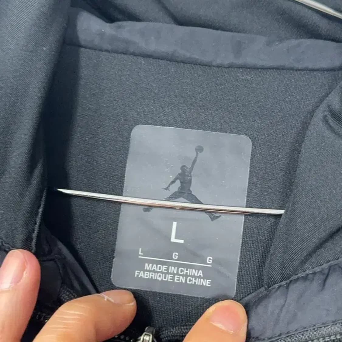 조던 블랙 로고 후드집업 L 상품이미지3