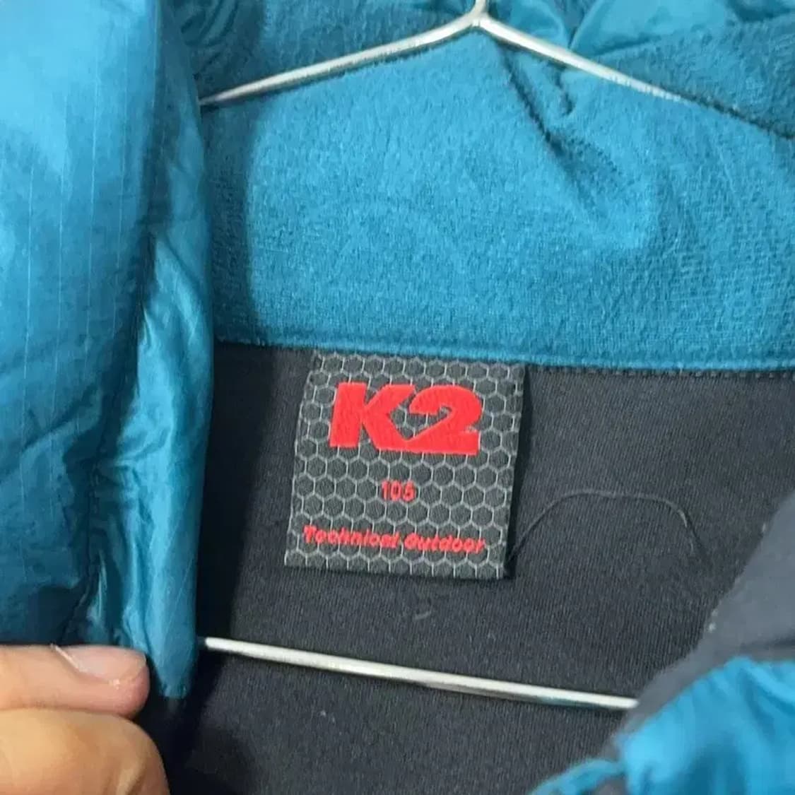 K2 구스다운 등산 경량 블루 패딩 110 상품이미지5