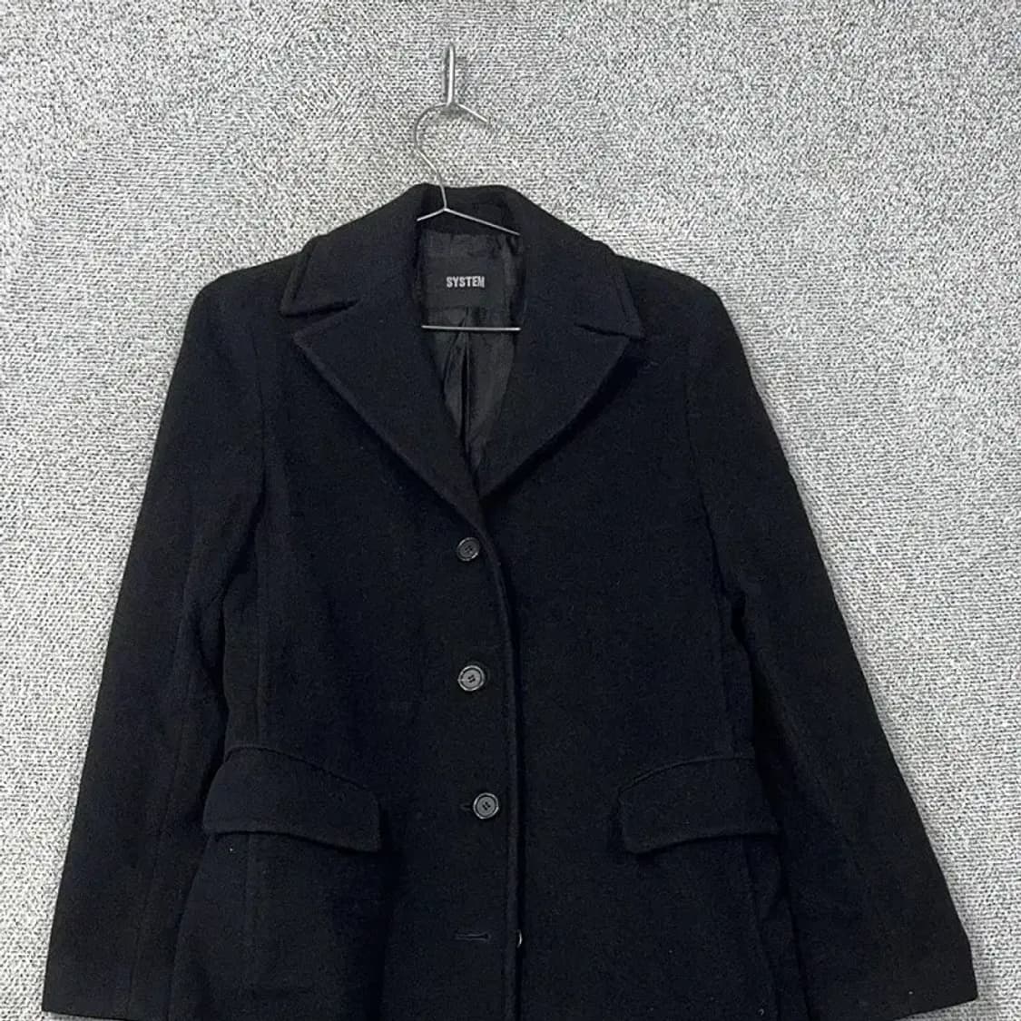 한섬 시스템 버튼 블랙 코트 88-98-165 상품이미지3