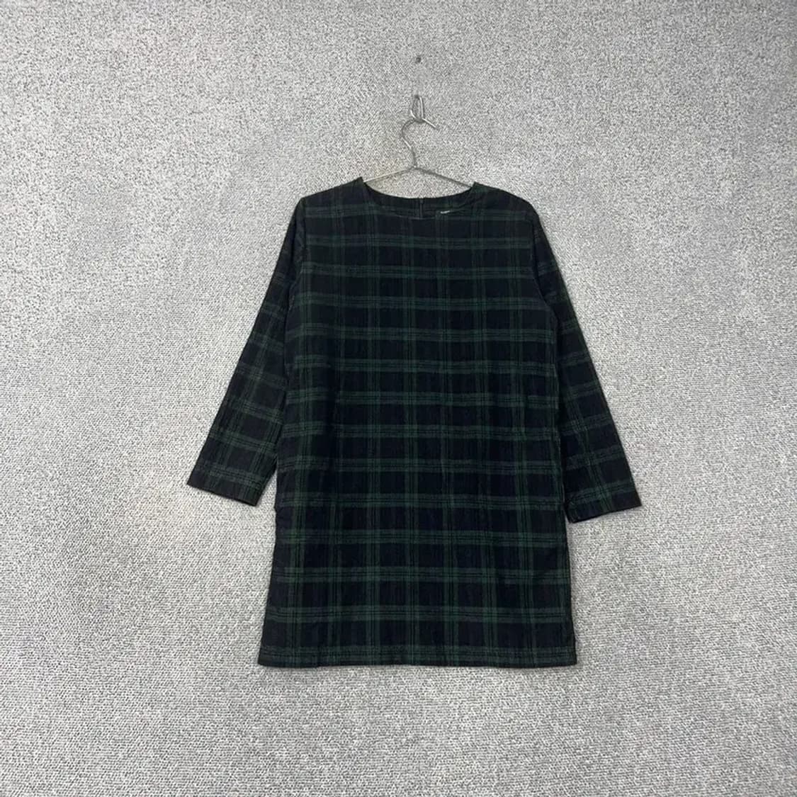 플라스틱아일랜드 체크 그린 미니 원피스 XS 상품이미지1