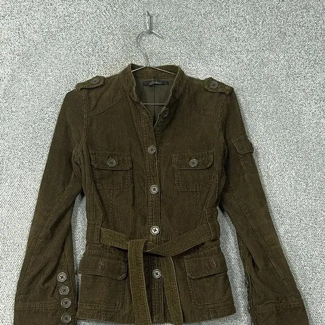 자라 코듀로이 여성 벨티드 자켓 S 상품이미지3