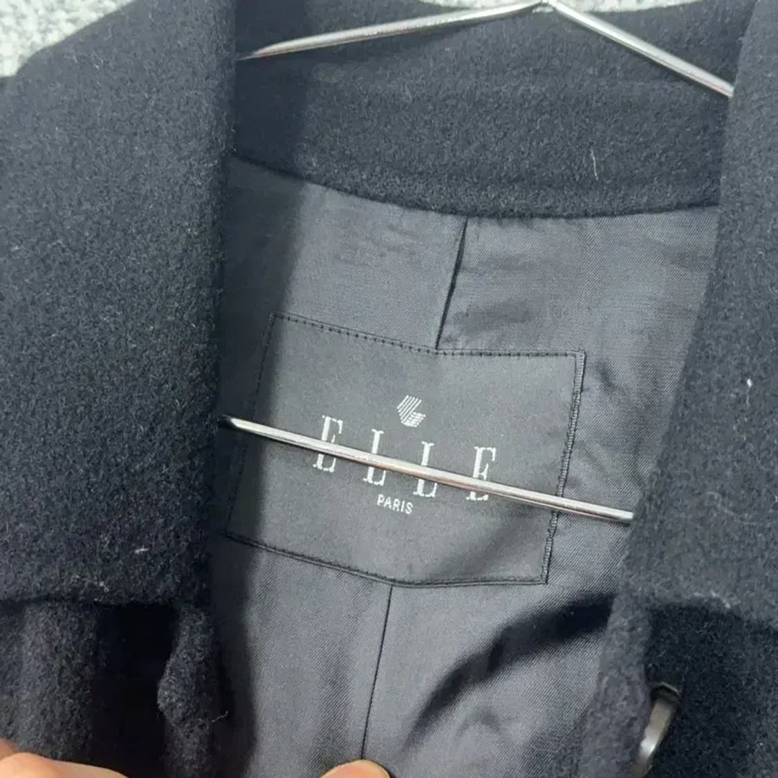 엘르 울 3버튼 블랙 코트 85-94-165 상품이미지3