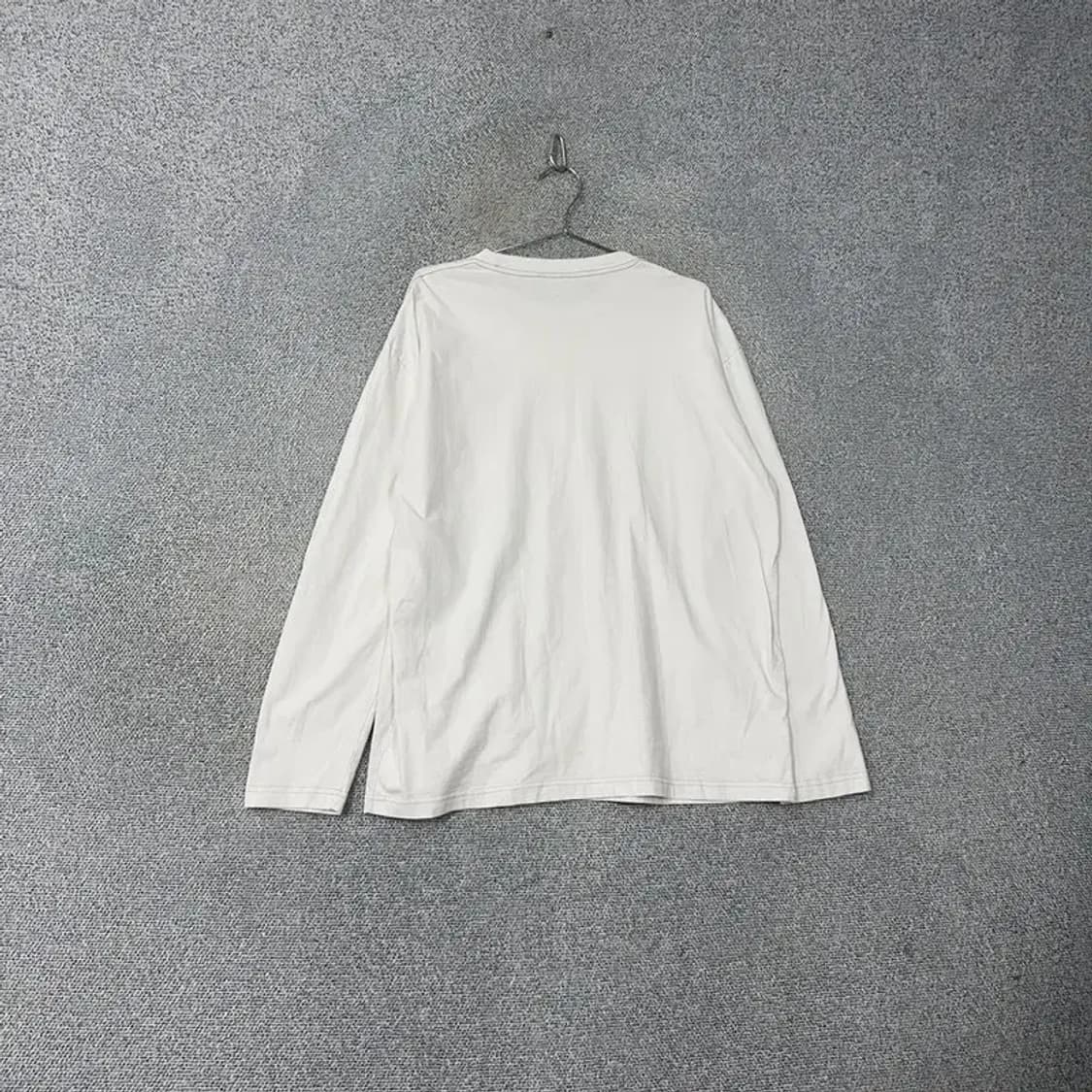 TPNN 캐주얼 자수 스펠 로고 화이트 롱슬리브 긴팔티 L 상품이미지2