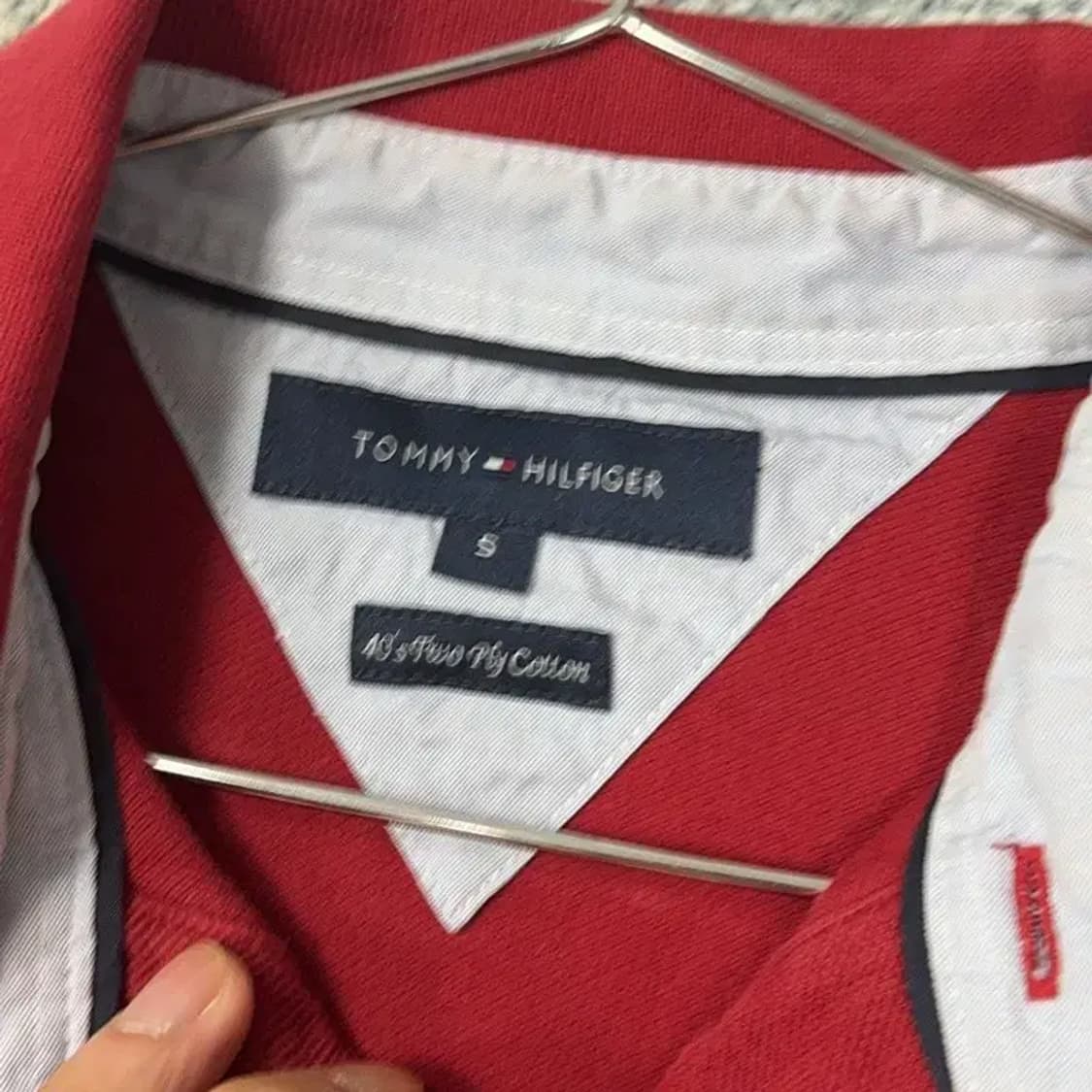 타미힐피거 레드 로고 캐주얼 남성 카라티 S 상품이미지3