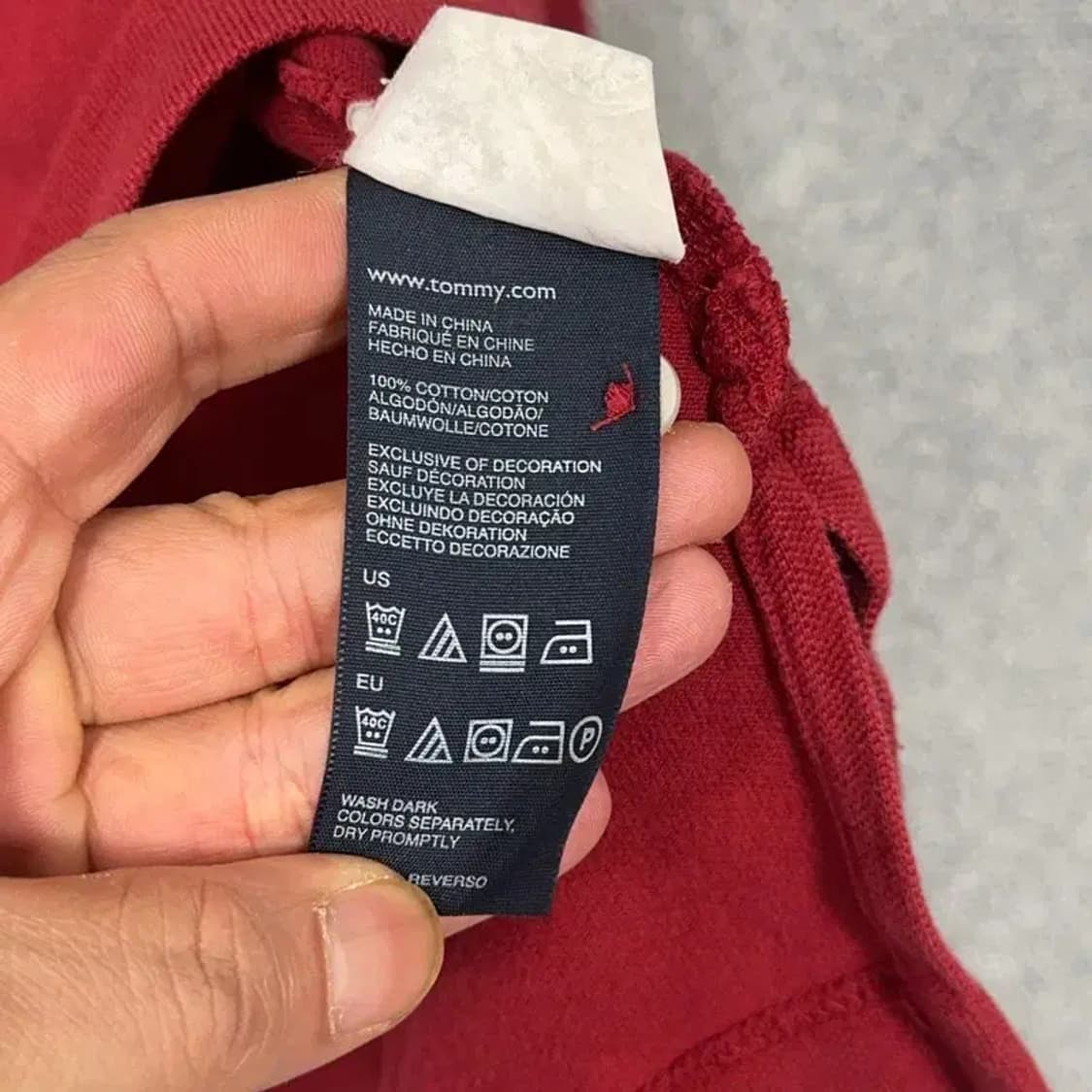 타미힐피거 레드 로고 캐주얼 남성 카라티 S 상품이미지4