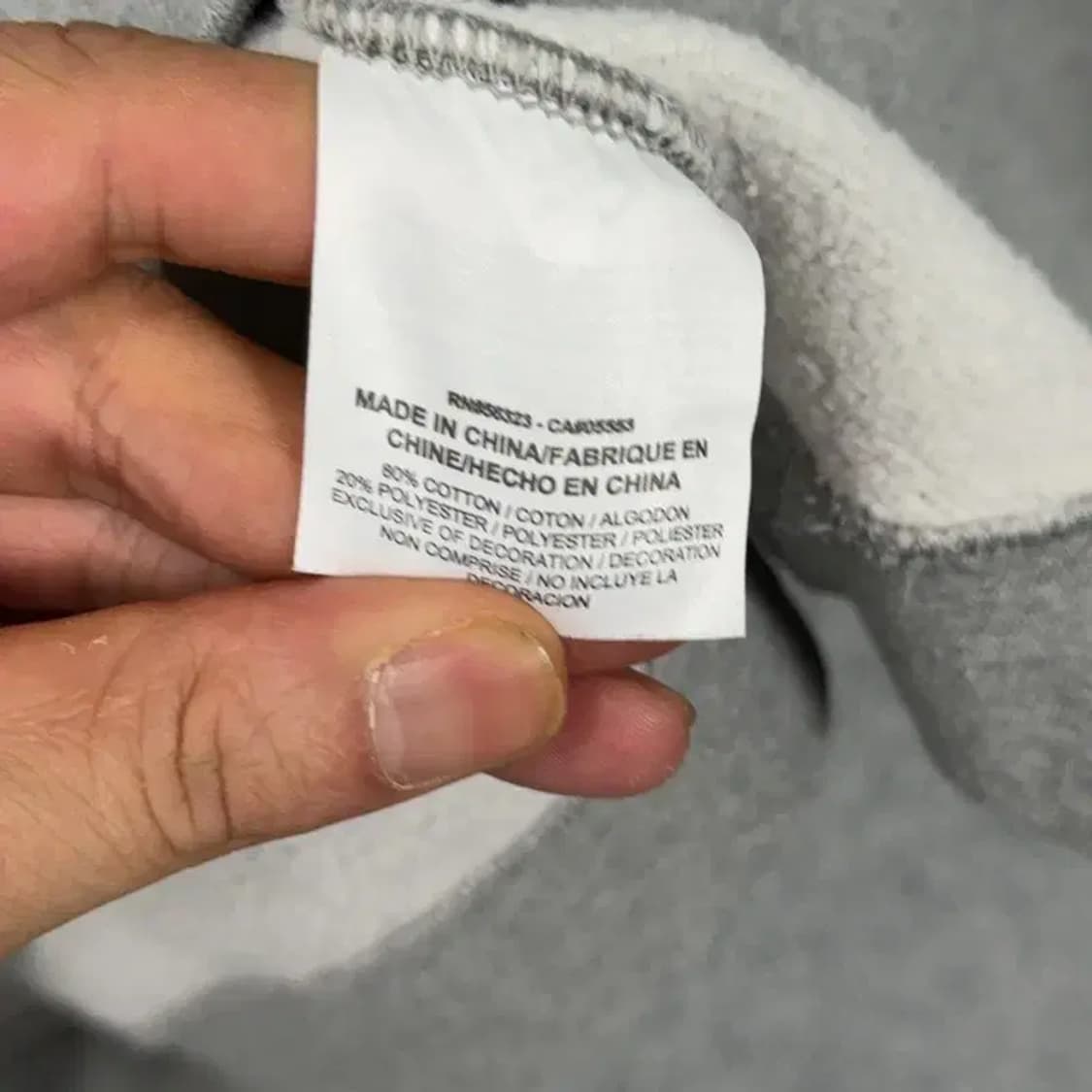 나이키 로고 스우시 빅사이즈 그레이 맨투맨 XXL 상품이미지4