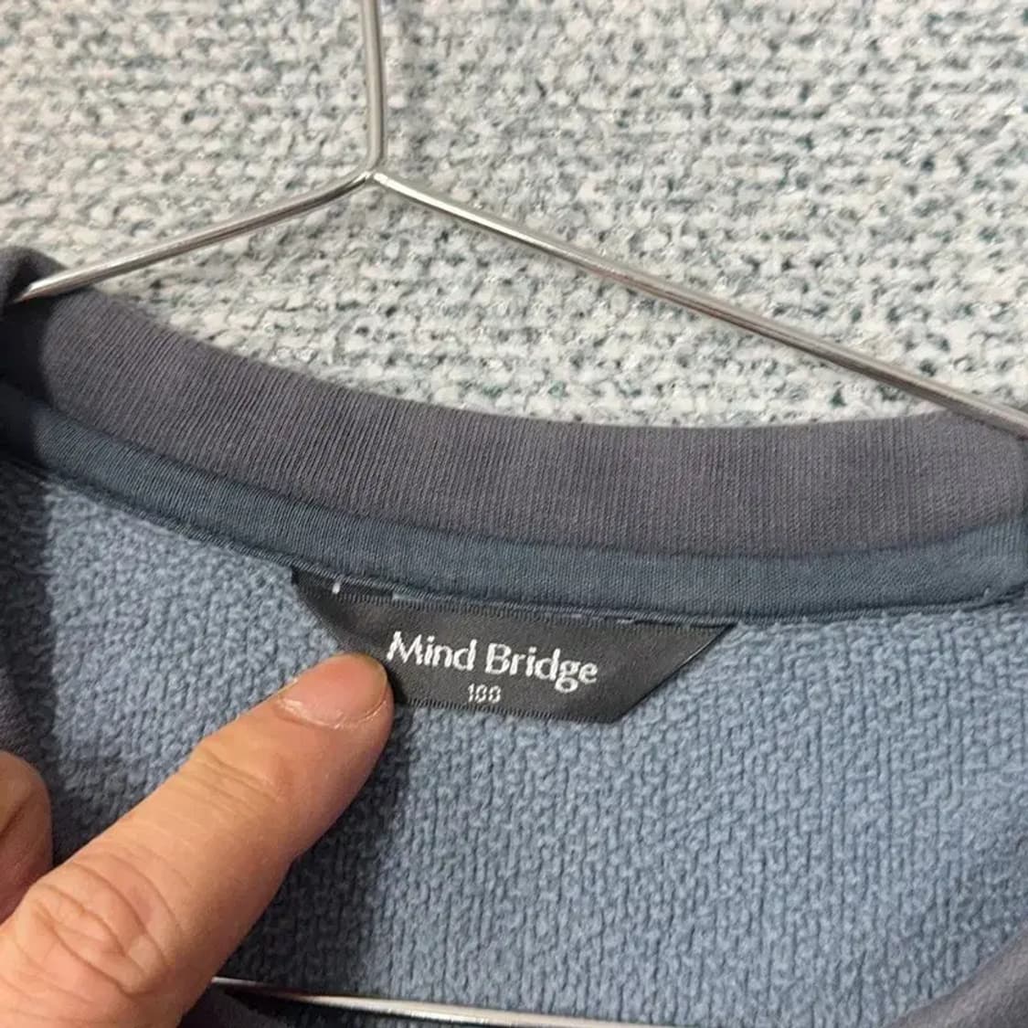 마인드브릿지 남성 캐주얼 프린팅 그레이 맨투맨 100 상품이미지3