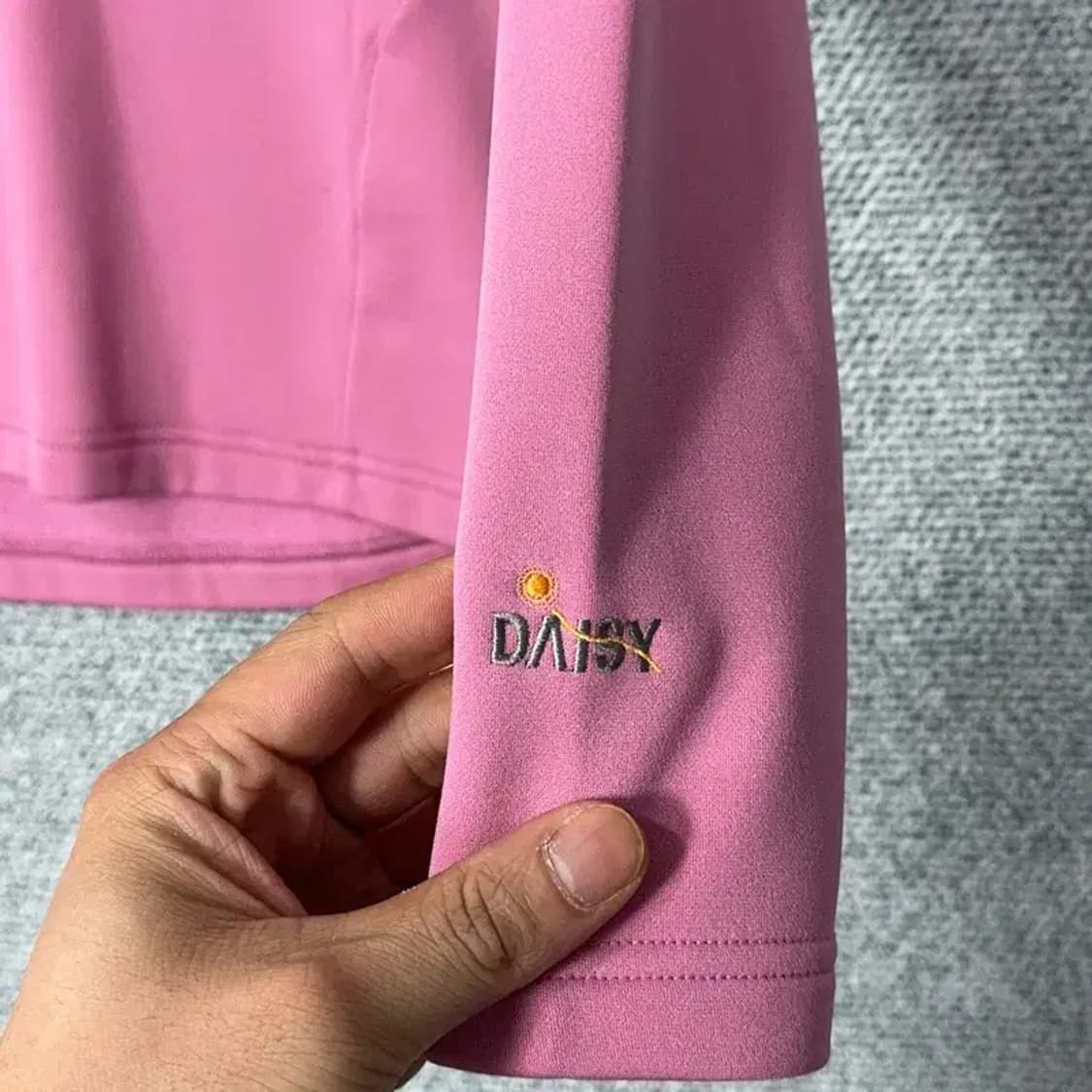 블랙야크 핑크 여성 로고 기능성 운동 등산 반집업 긴팔티 M 상품이미지3