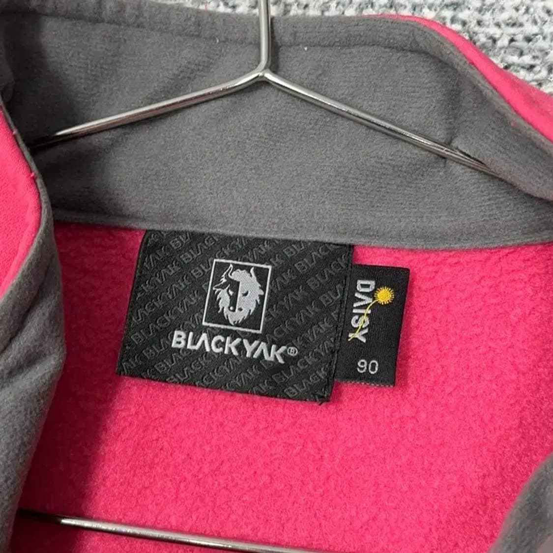 블랙야크 핑크 로고 여성 기능성 운동 등산 집업 자켓 90 상품이미지3