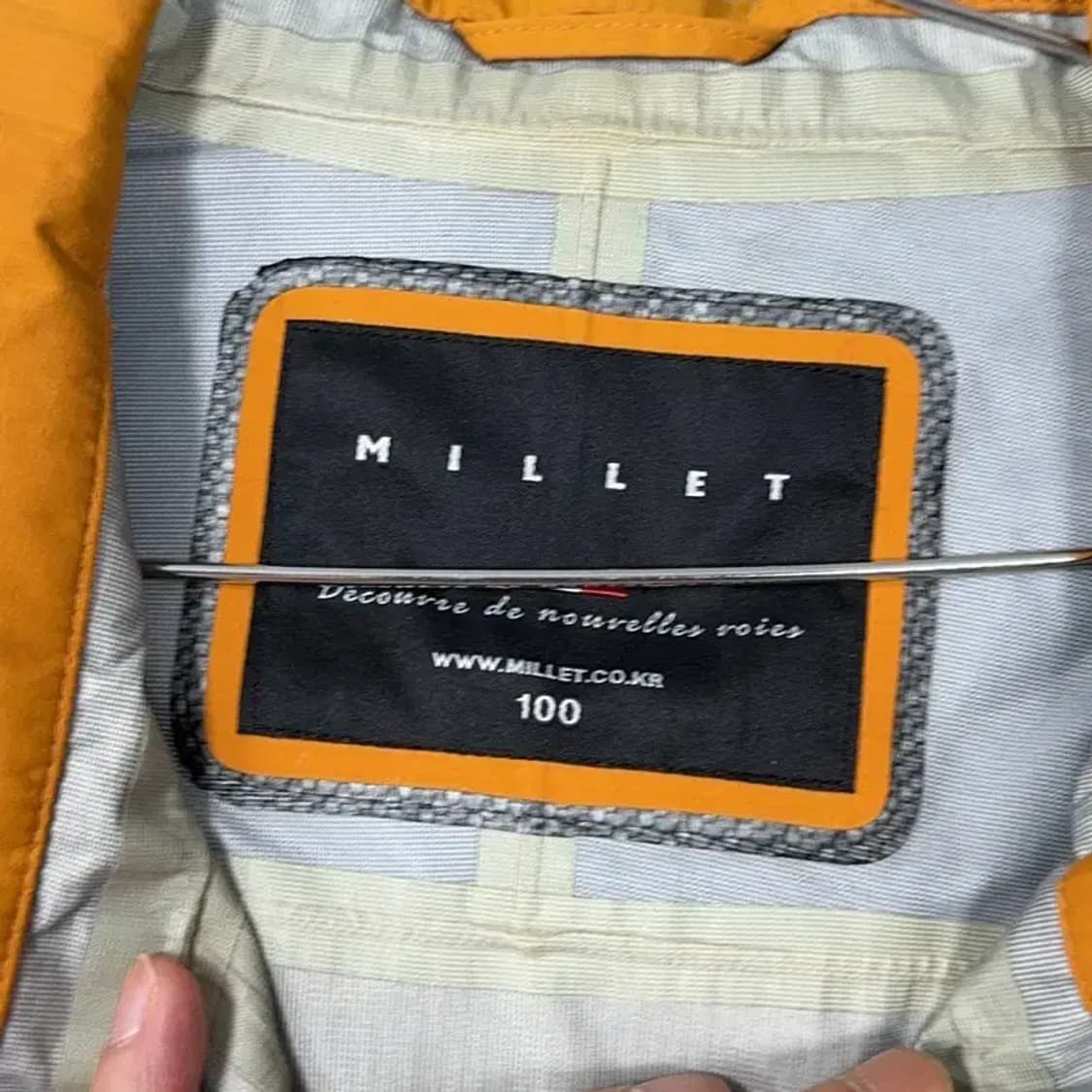 밀레 드라이엣지 오렌지 멀티컬러 기능성 운동 등산 바람막이 100 상품이미지4