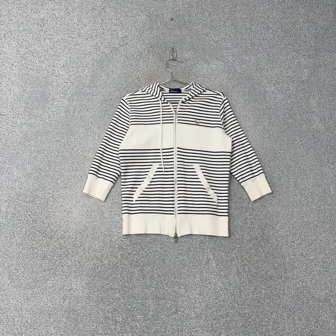 프레드페리 스트라이프 여성 캐주얼 7부 후드집업 S 상품이미지1